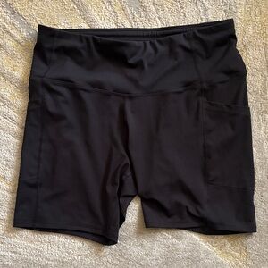 All in Motion Women's Black Bike Shorts - XL